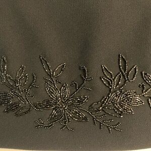 Vintage 90s Classic Black Beaded Pencil Skirt